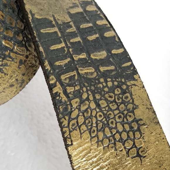Antoniazzi Firenze Gold Blk Alligator Embossed XL - Picture 12 of 13